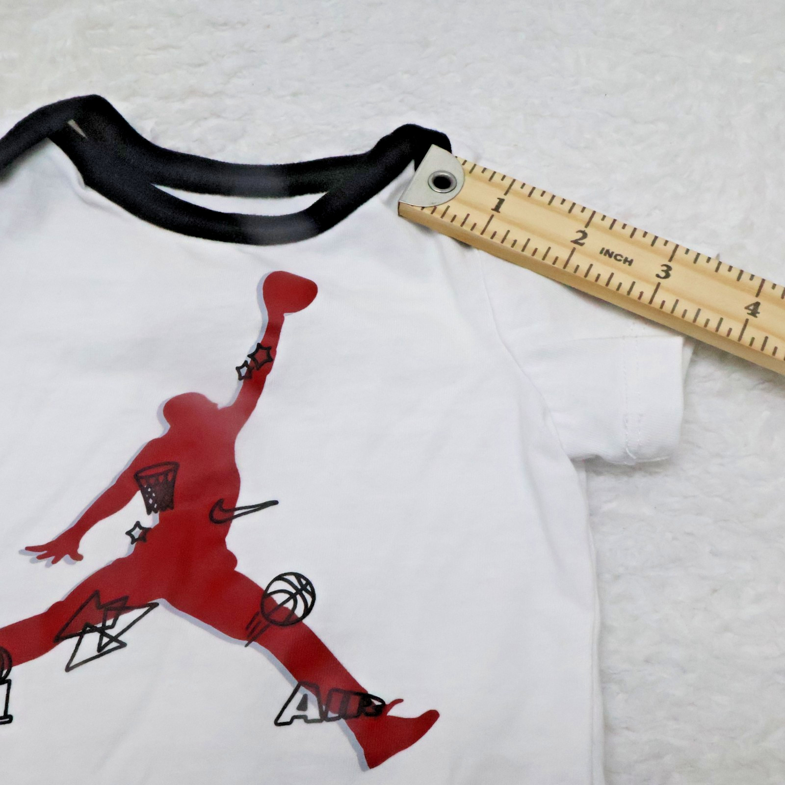Jordan Baby Bodysuit 3M White Black Jumpman Infant One Piece 0-3 Months