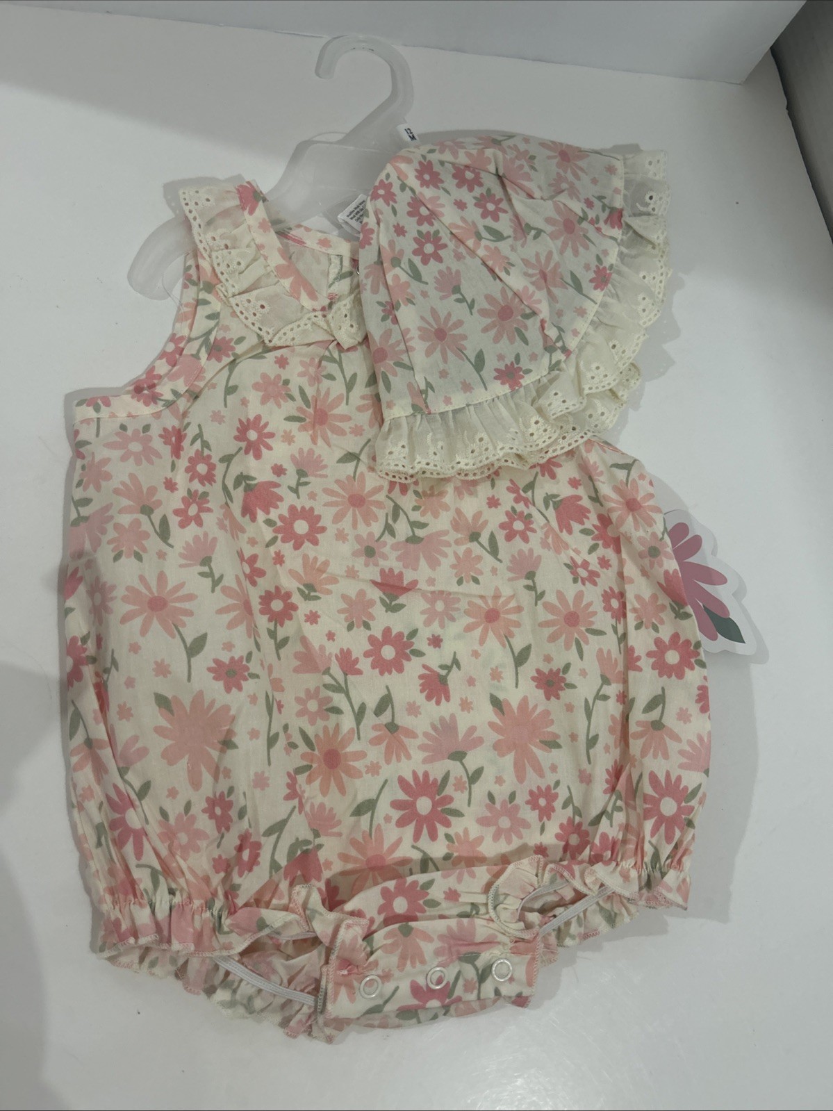 Little Beginnings 12 Months 2pc Romper And Hat