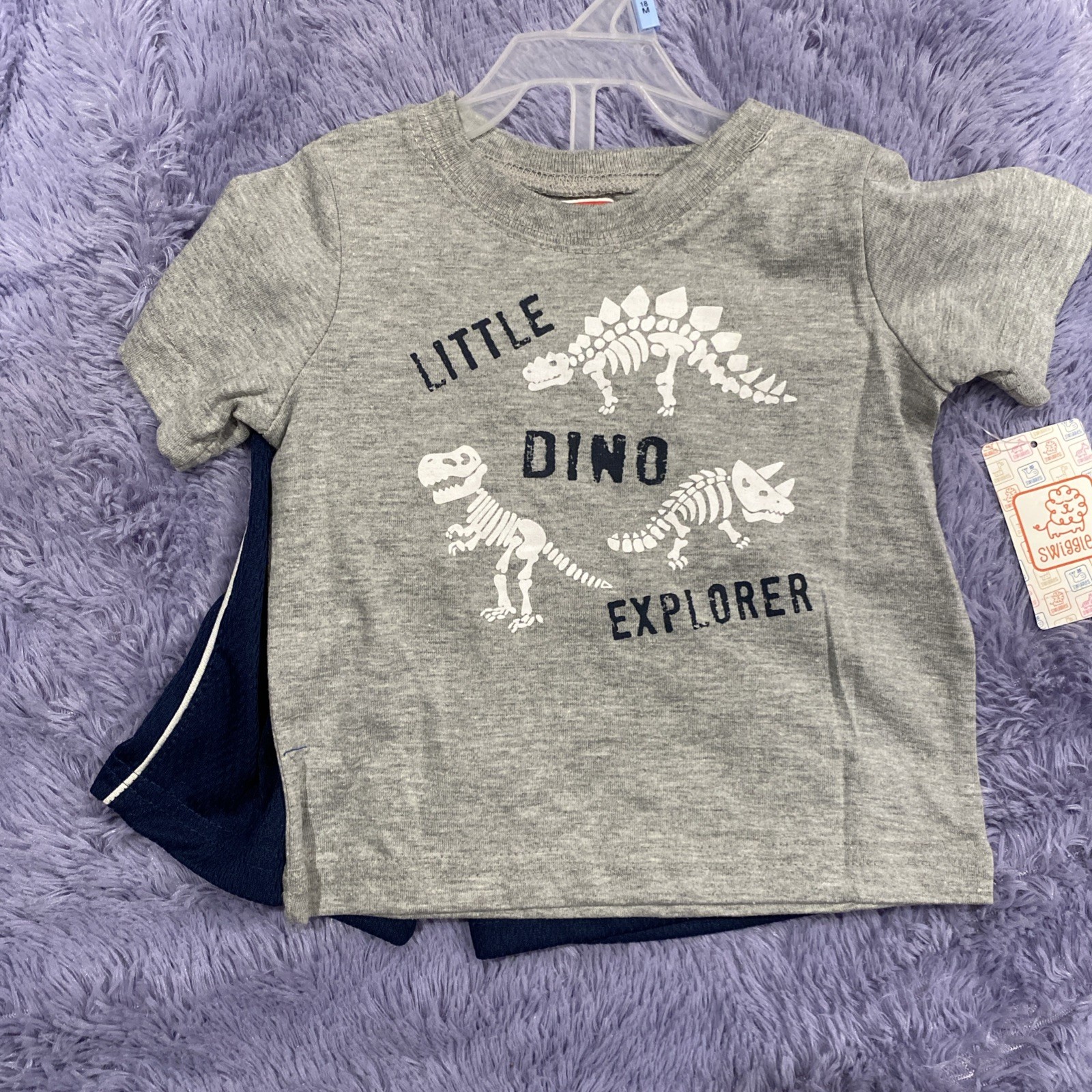Swiggles “Little Dino Explorer” Toddler Boys Shorts Outfit Size 18 Months