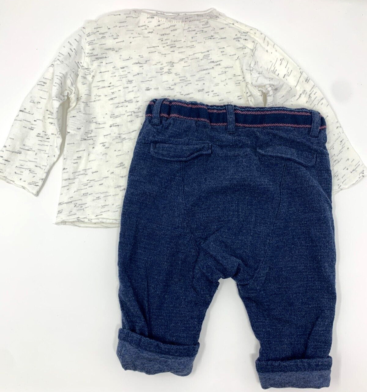 Zara Baby Boys 3-6 Months King of the Castle Long Sleeve Shirt and Blue Pants