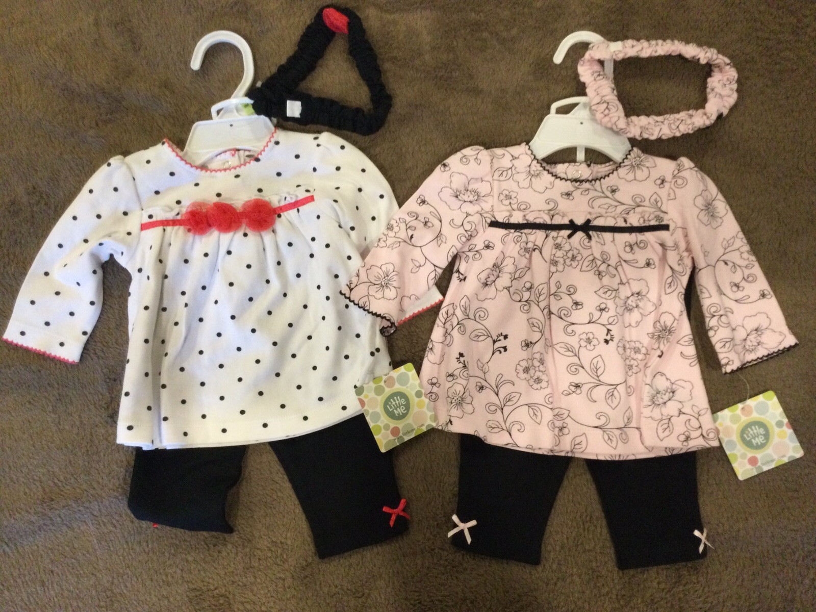 nwt Little Me sz 3 m girls Tunic sets lot of 2