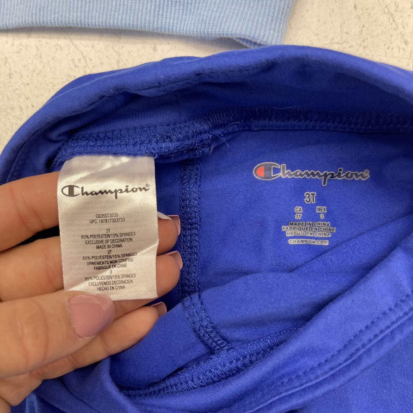 Champion Sweatshirt Skort Outfit Set Girls 3T Blue Heart Logo Athletic 2 Piece