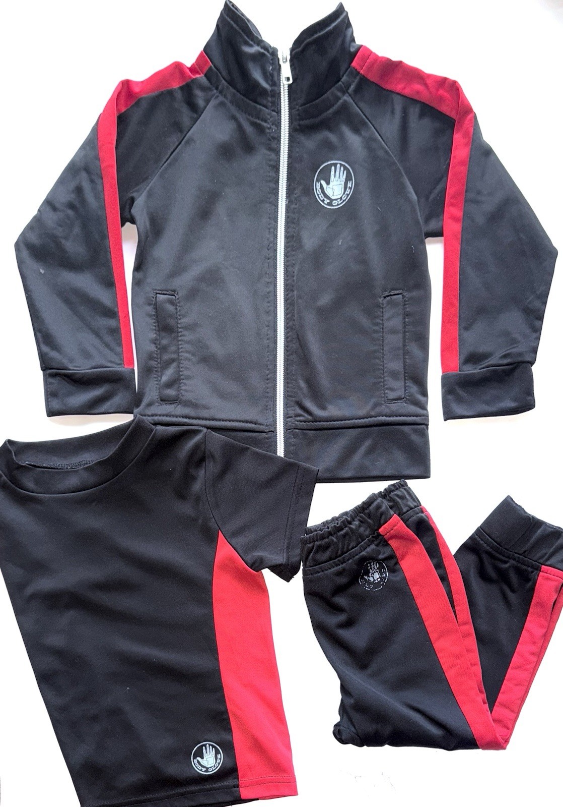 Body Glove outfit jacket t-shirt and pants black red 24 Months