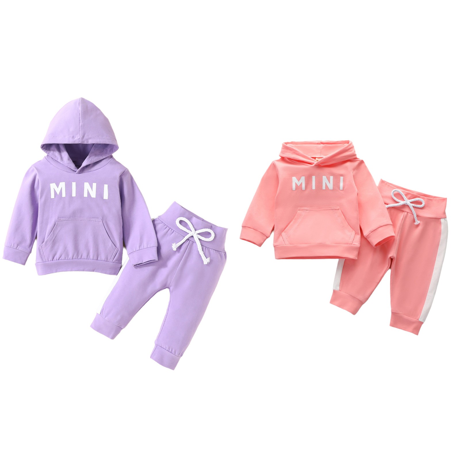 Baby Girls 2-Piece Sports Sweatshirt And Pants Casuall Pullover Letter Print