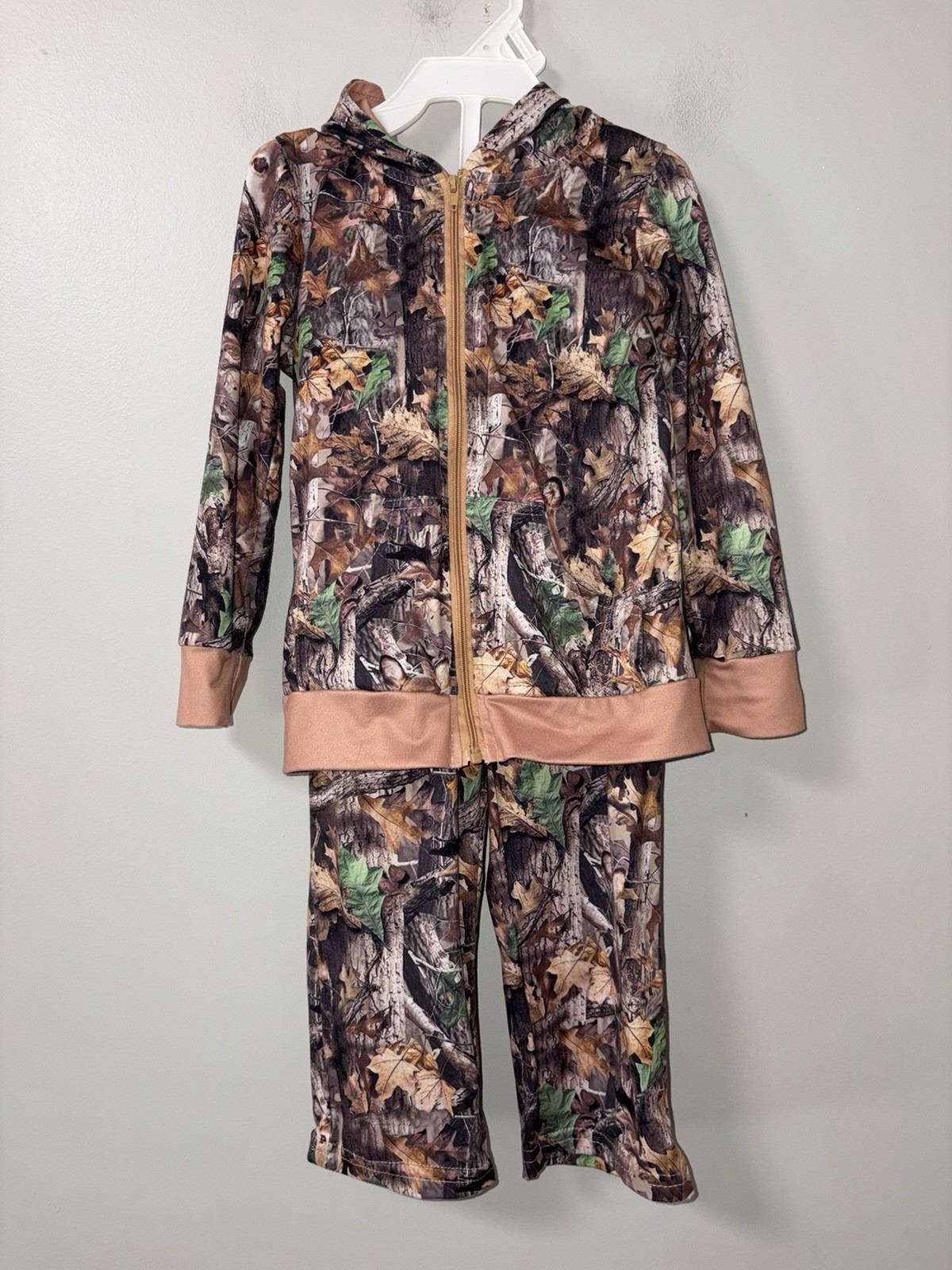 Unbranded Camo Zip Up Hooded Jacket & Pants Set Boys 2T