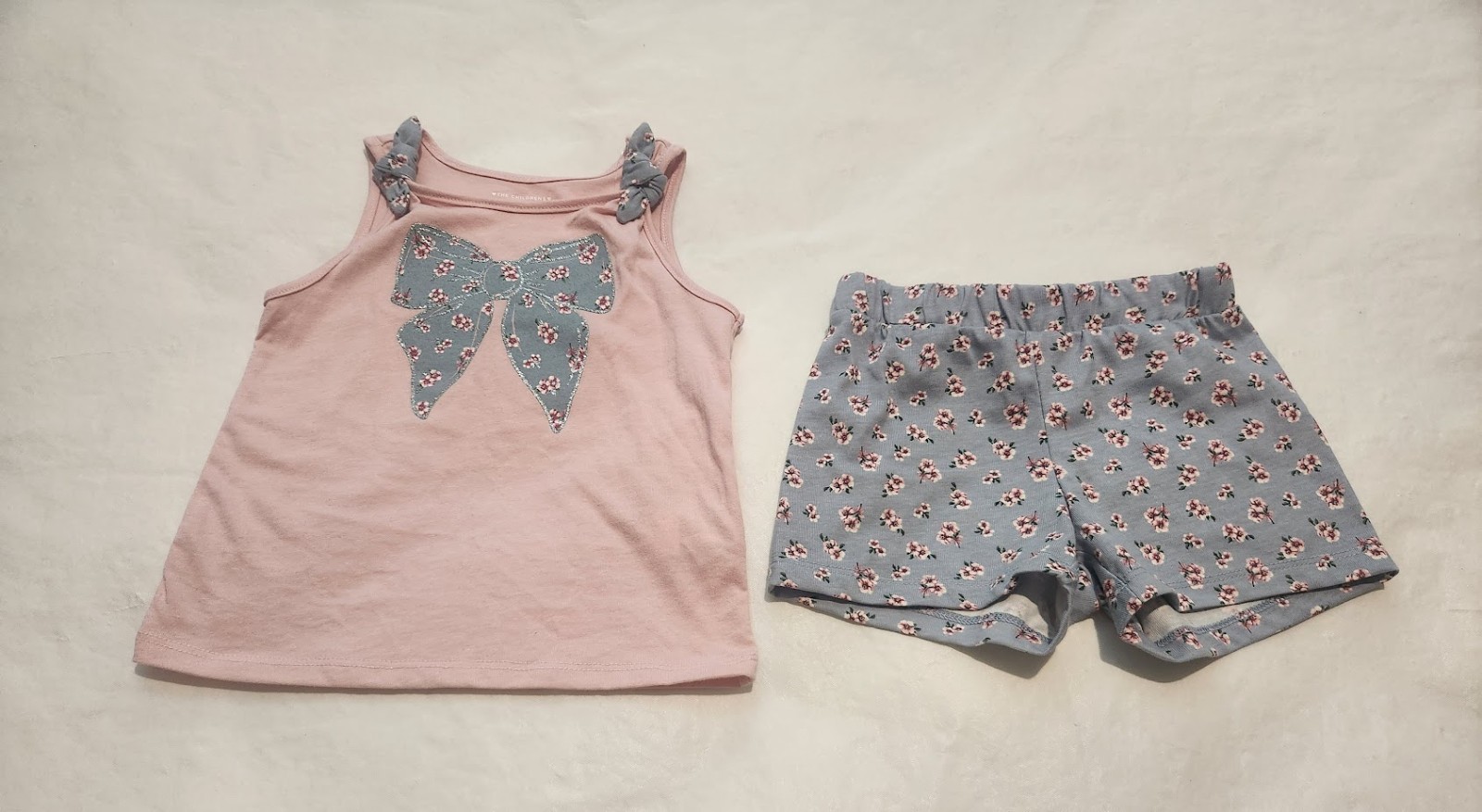NWT Children’s Place Floral Bow Tank Top Shorts Outfit Toddler Girl