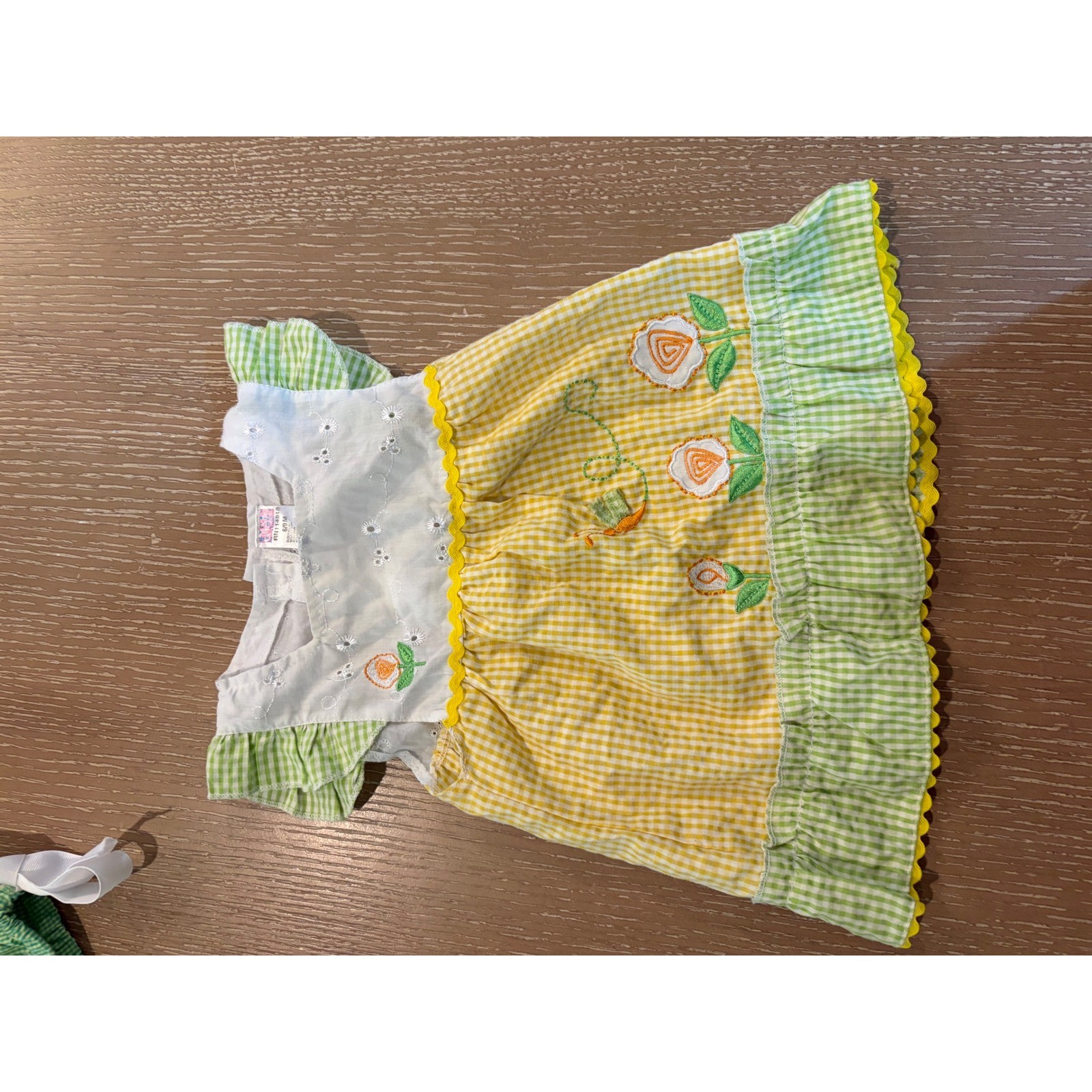 Baby Girls 6M-9M Summer Outfit Lot Watermelon Gingham Romper Dress Overalls