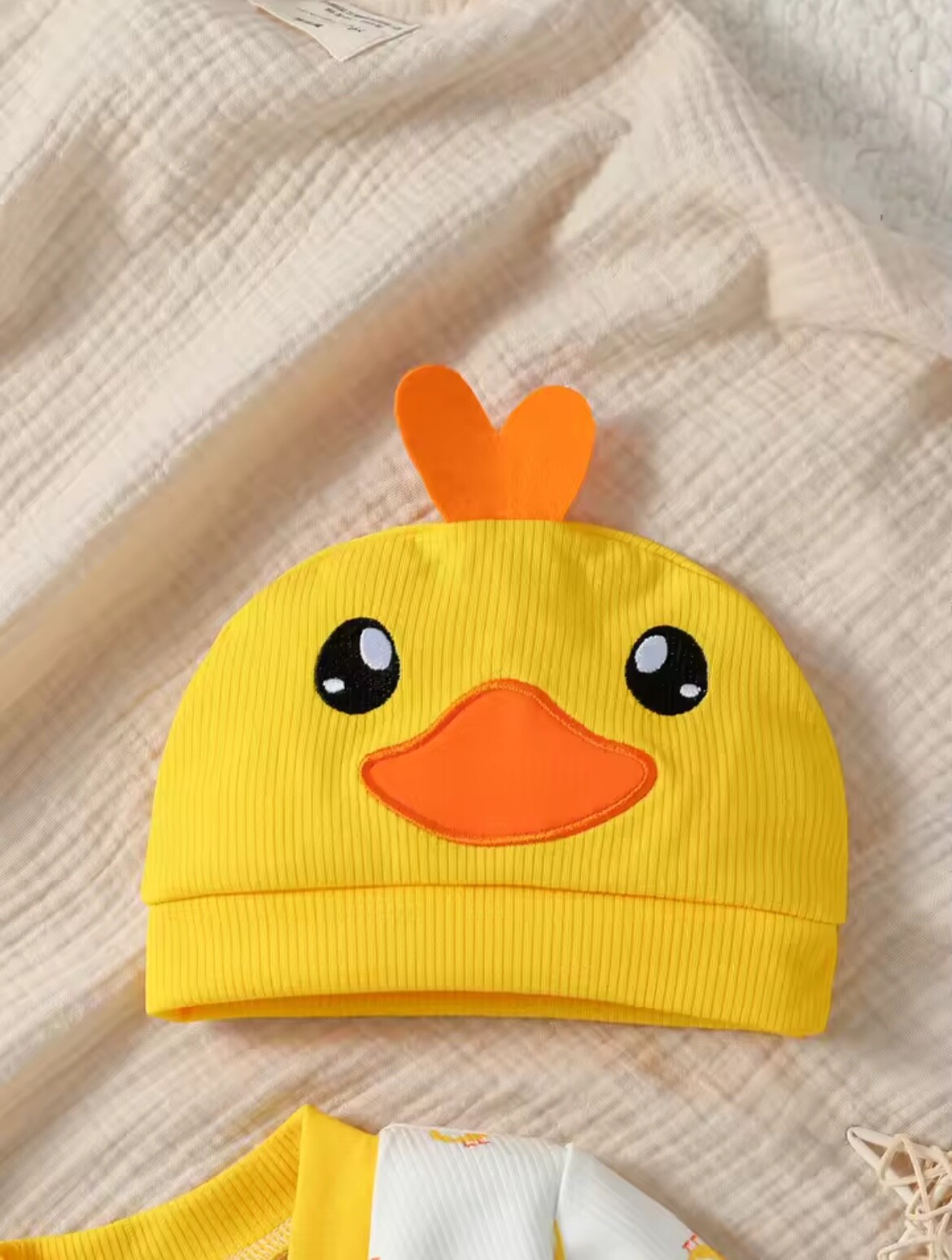Baby Duck Jumpsuit & Hat – Long Sleeve Zipper Romper Fall Winter Outfit 3-24M