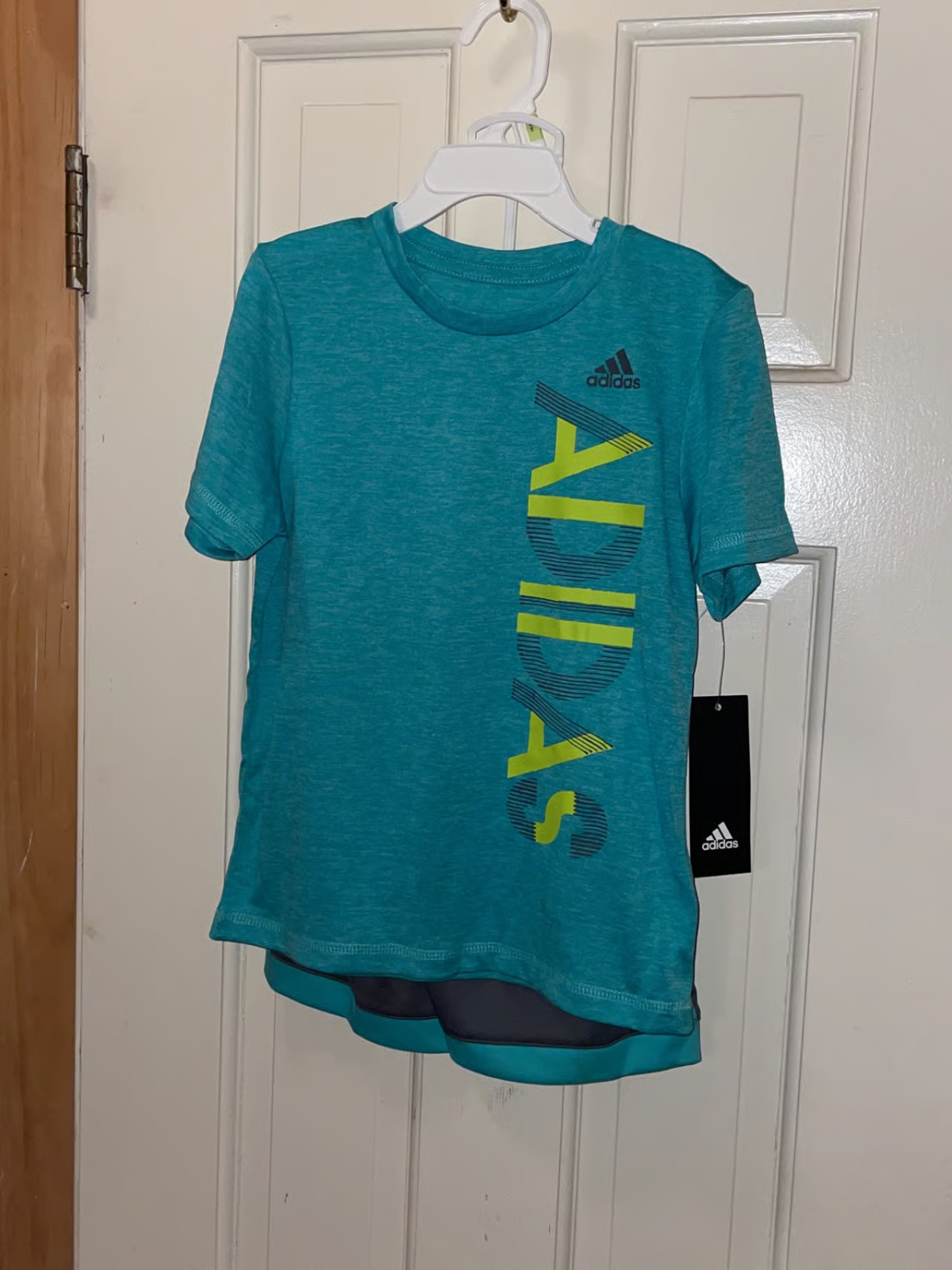 Adidas Teal & Gray shirt/short set size 4T