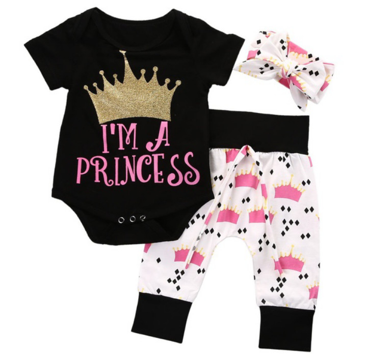 Infant/Newborn “I’m A Princess Set” (3 Piece Set)-Shipped in the U.S. NOT China