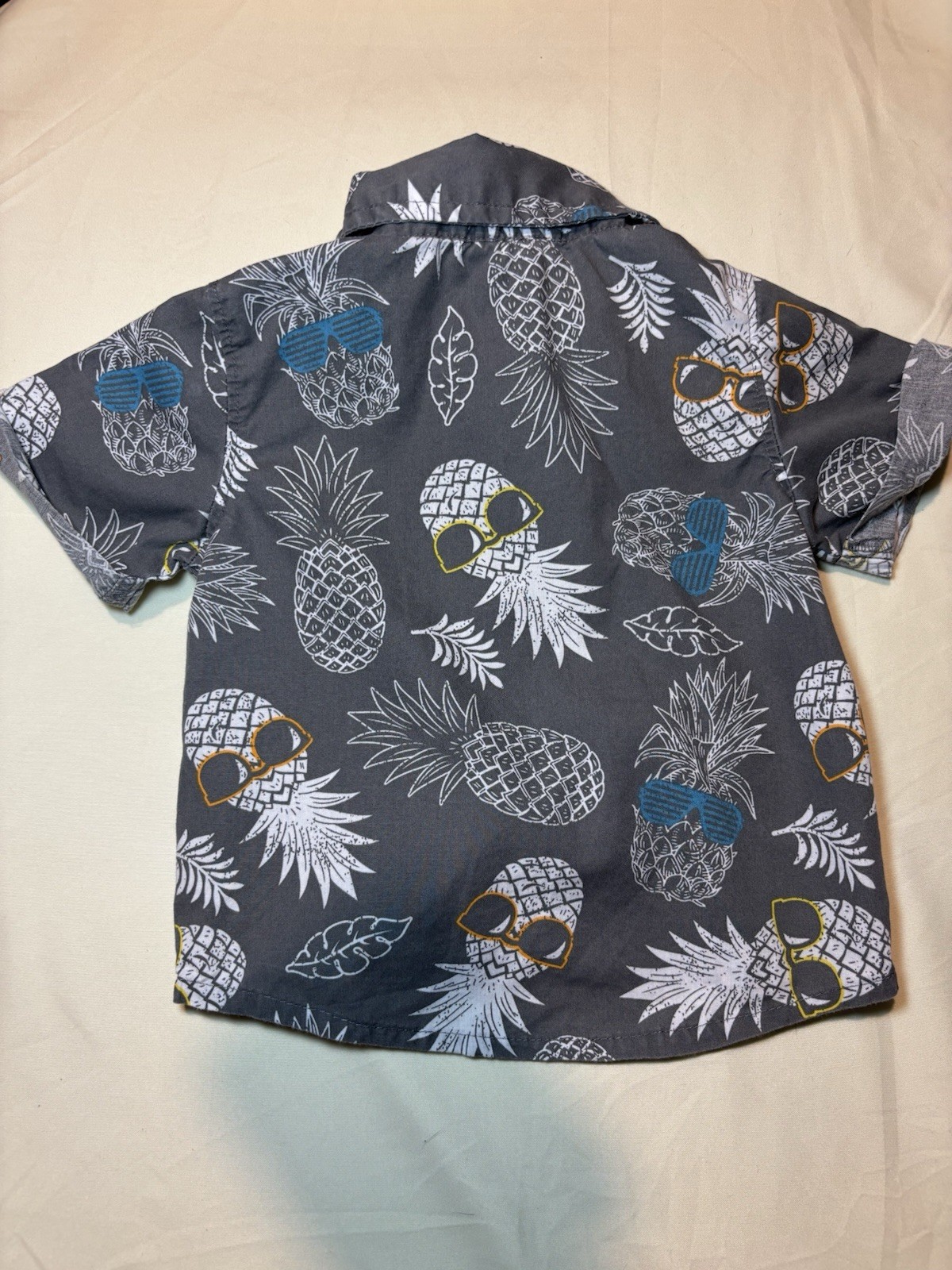 Small Wonders & Cat & Jack Baby 3-6M 2 Piece Outfit Pineapple Shirt Jeans Set
