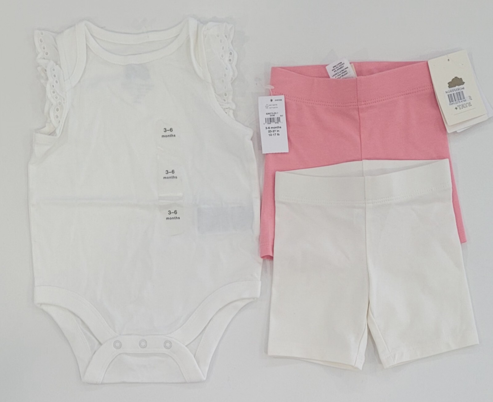 Tucker & Tate Baby Gap New Born Baby Girls 3 Piece Top Shorts Bodysuit