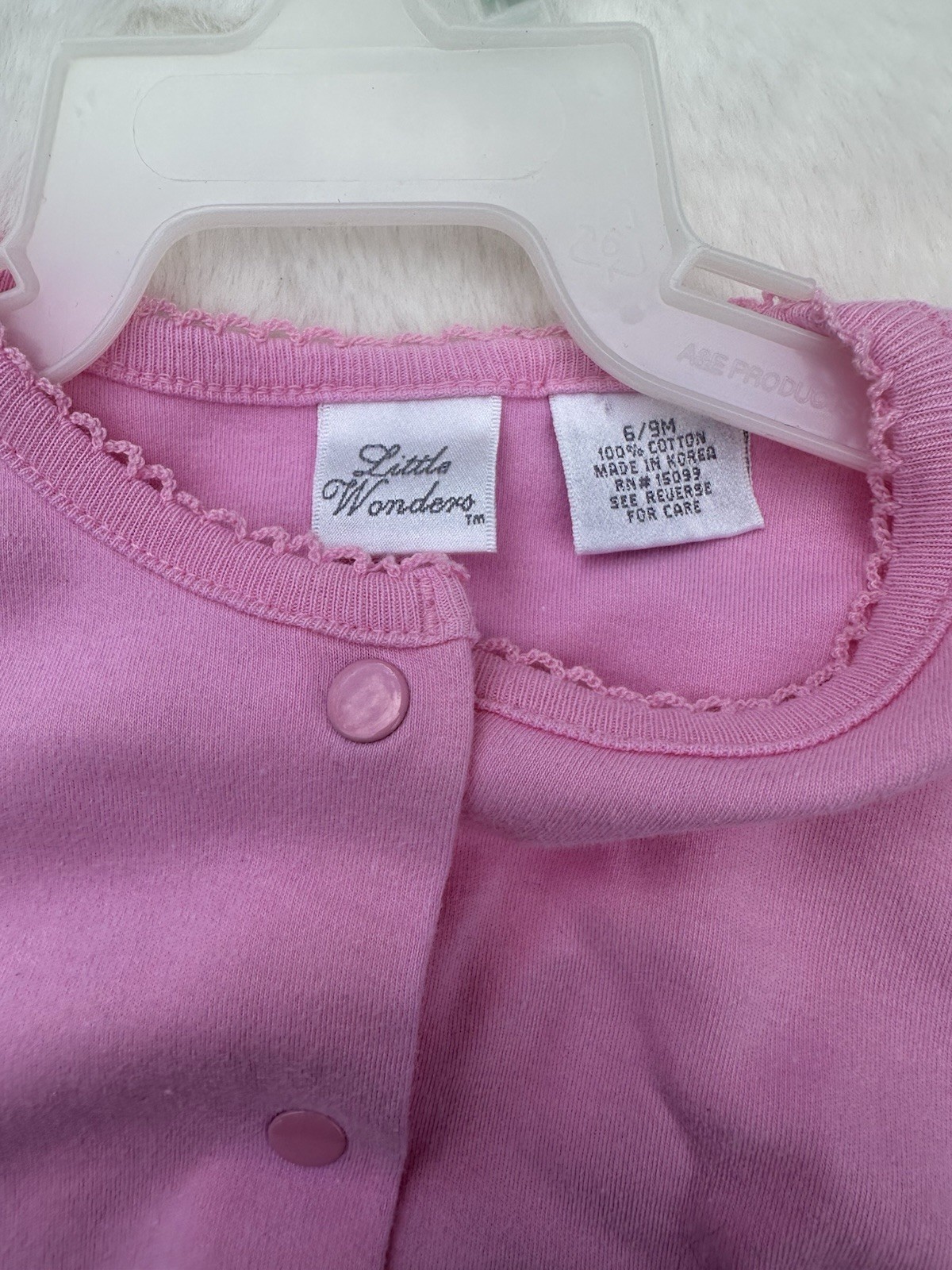 Little Wonders Pink 2PC Knit Pants Sweater Set 6/9M 100% Cotton Unisex Baby