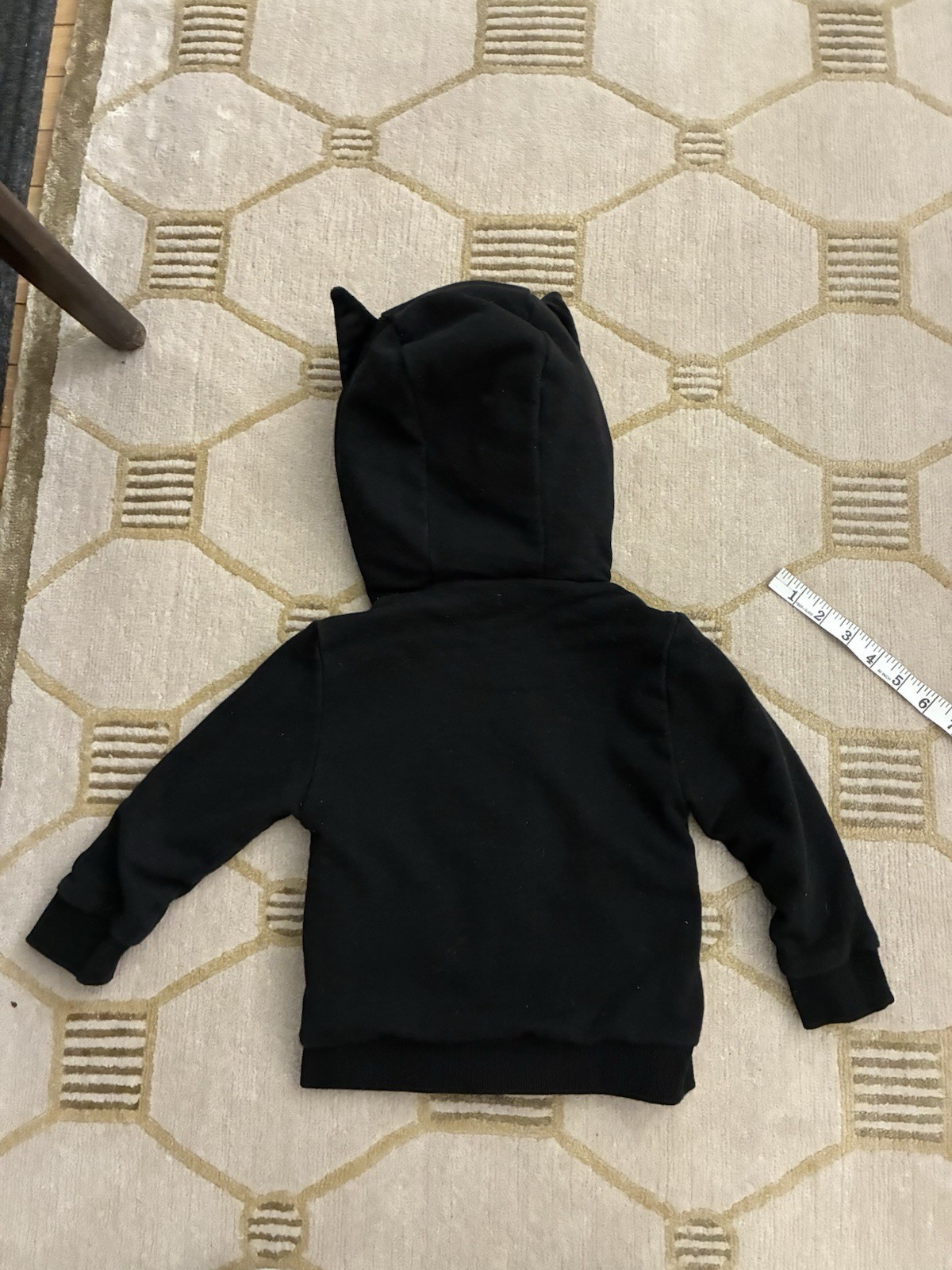 Cubcoats Batman Full Zip Sweatshirt Fleece Lined, Bat Ears 3T
