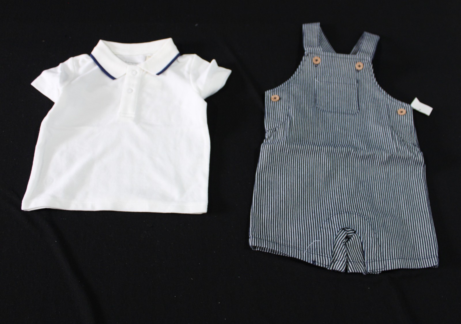 First Impressions Boy’s Polo & Shortall 2 Piece Set EH6 Angel White Size 18M NWT