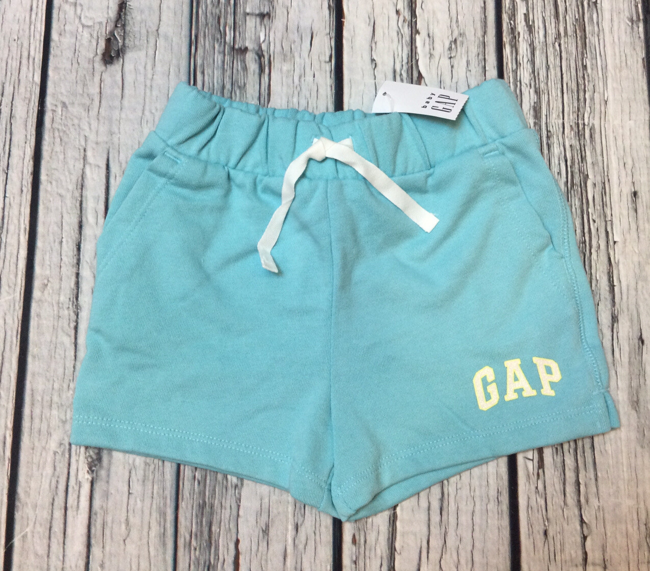 Baby Gap Girls 3 / 3T Purple Flamingo Shirt & Teal Shorts Outfit. NWT