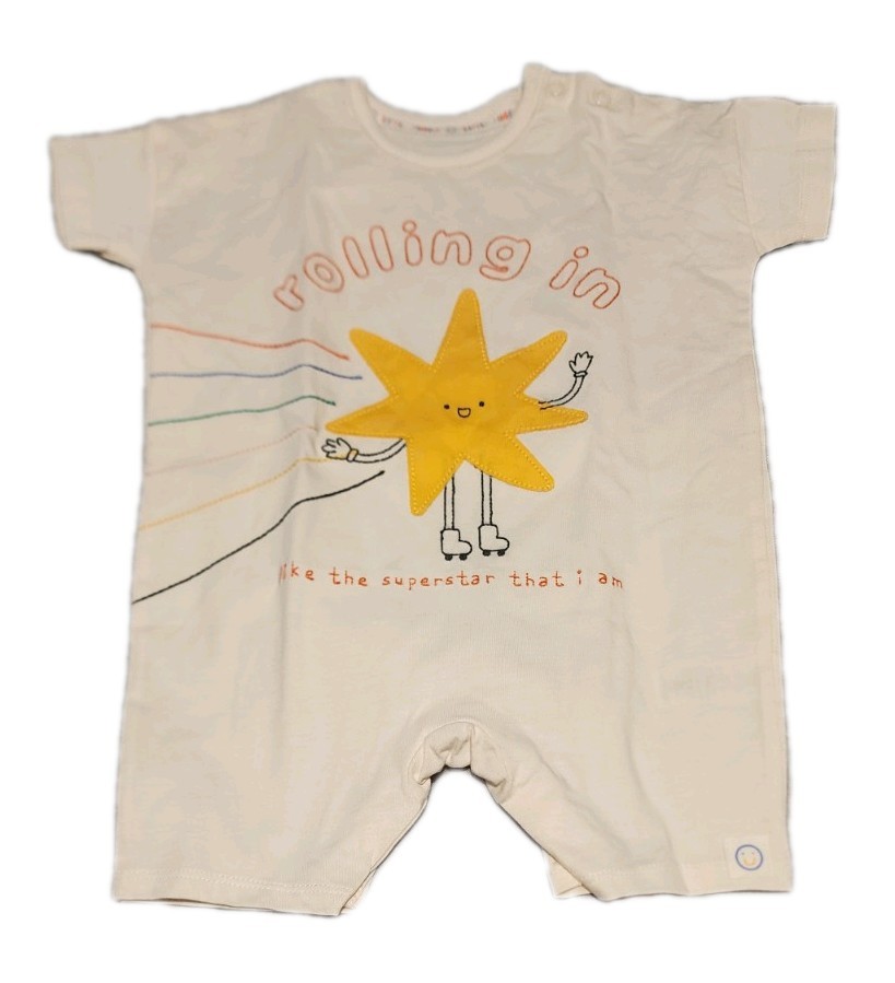 Baby Boy 9 Months 12 Piece Set Blue Yellow, Brown and Cream