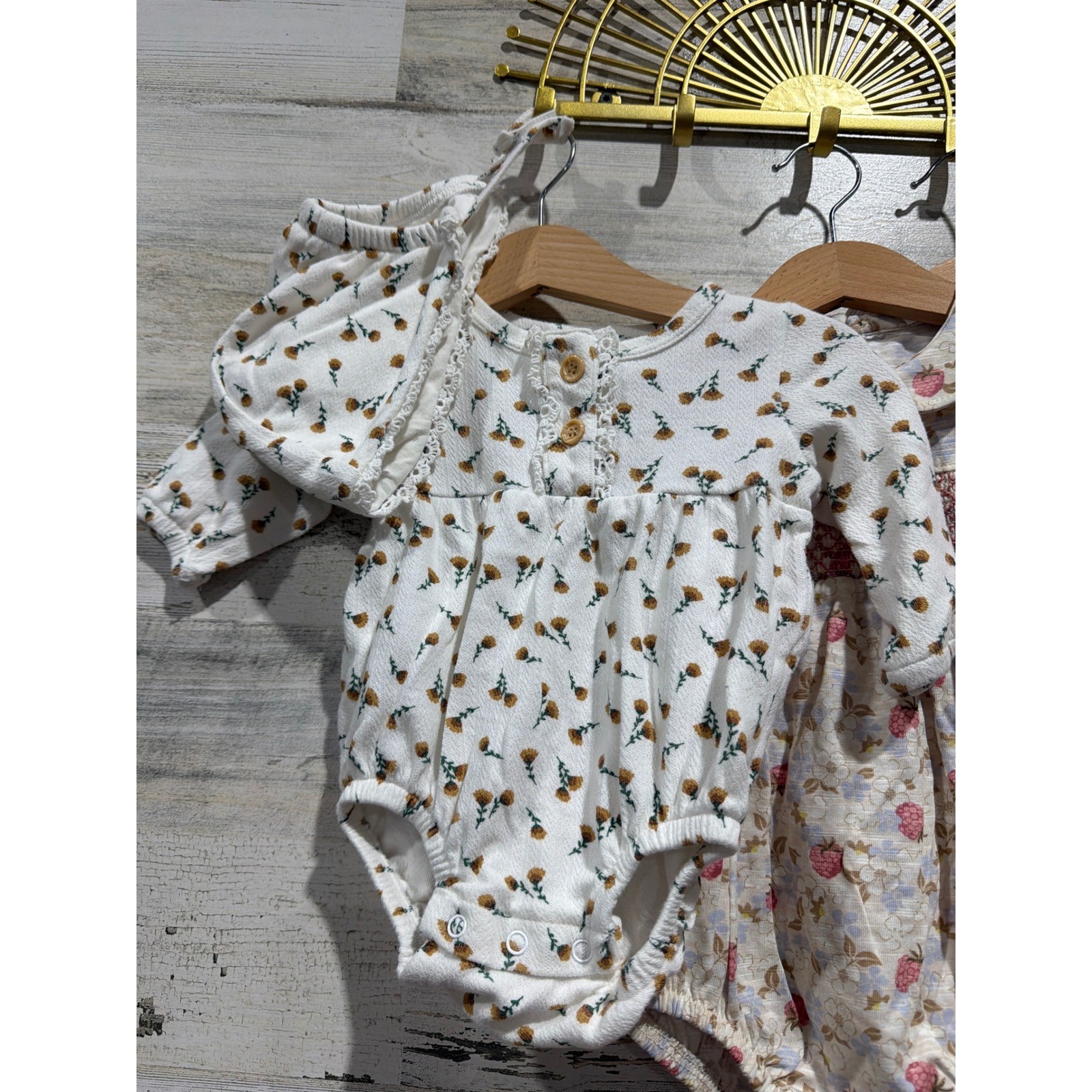 Modern Moments H&M Girls 6-9M Floral Smocked Organic Bundle Cottagecore NWT