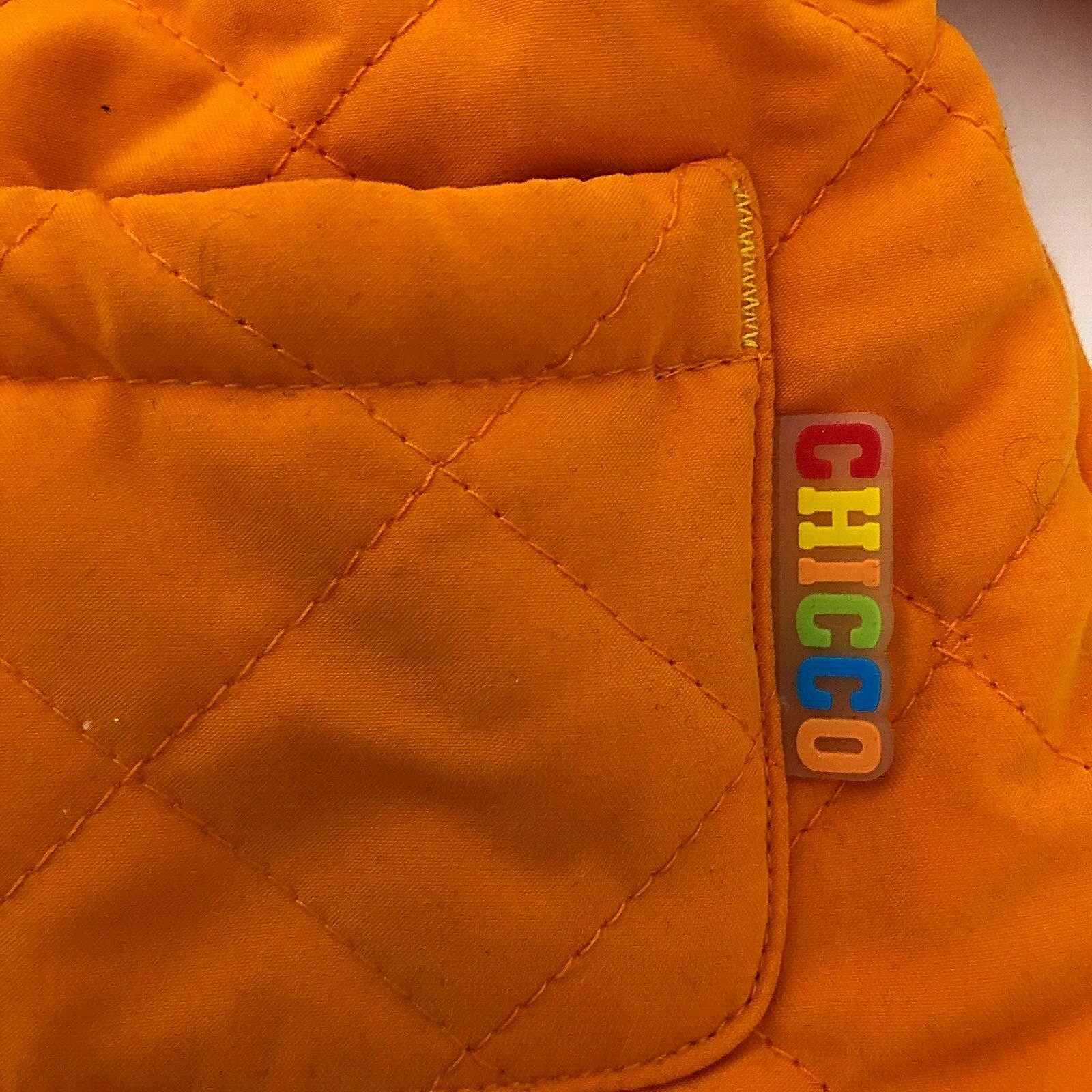 NWT Chicco Quilted Jacket Corduroy Pants Infant 6 Mod Hood Orange Yellow Thermal