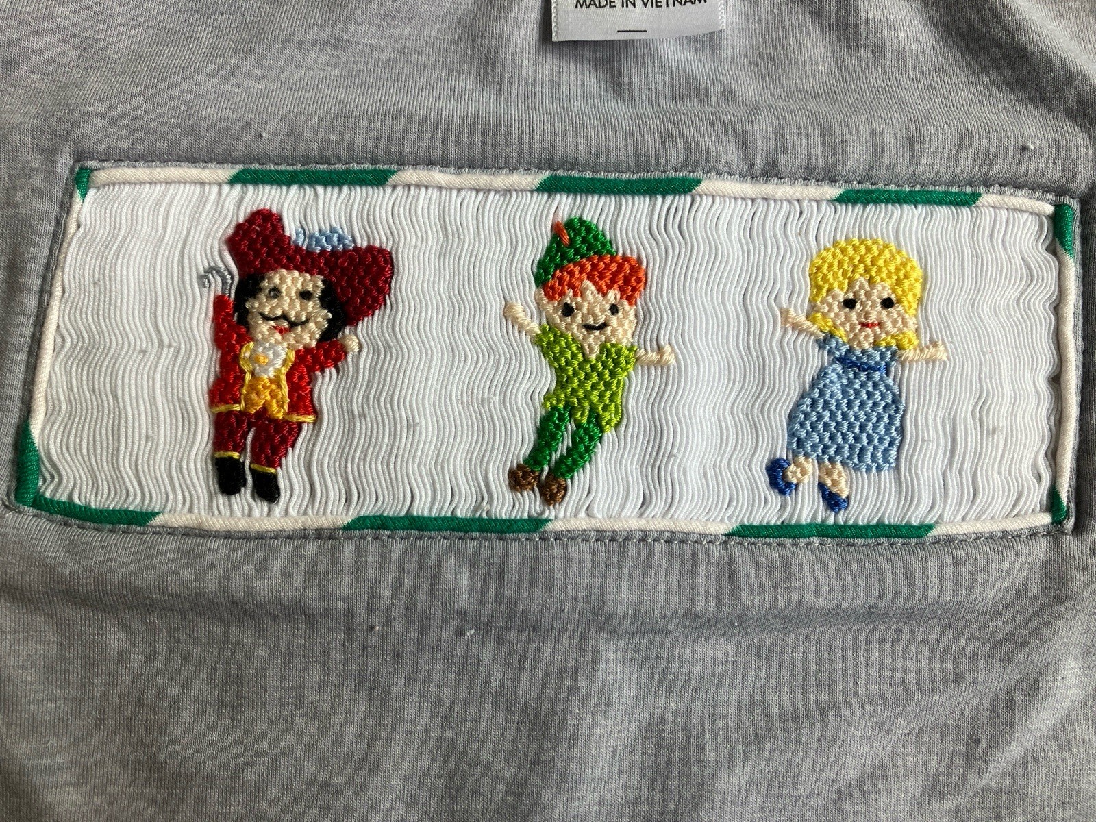 Smocked Mama Disney’s Peter Pan Embroidered 2pc Shorts Set 24M Cotton Striped