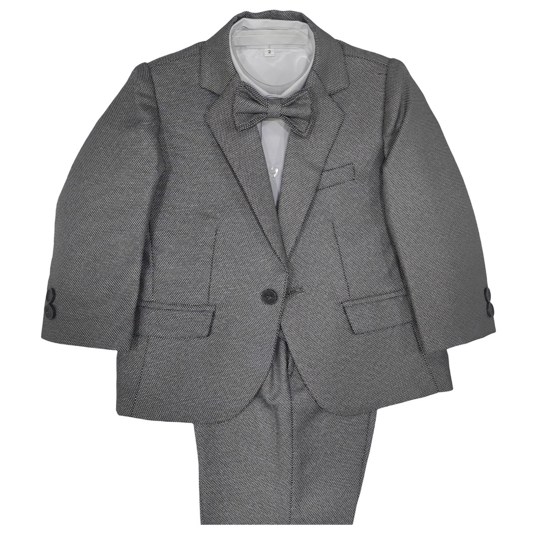 Boys’ 5-Piece Formal Suit Set – GREY