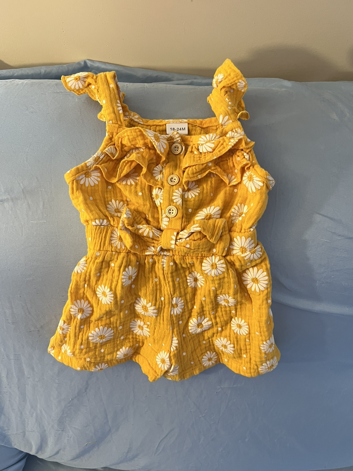 Lot Of 1 Mustard Yellow toddler girl Romper