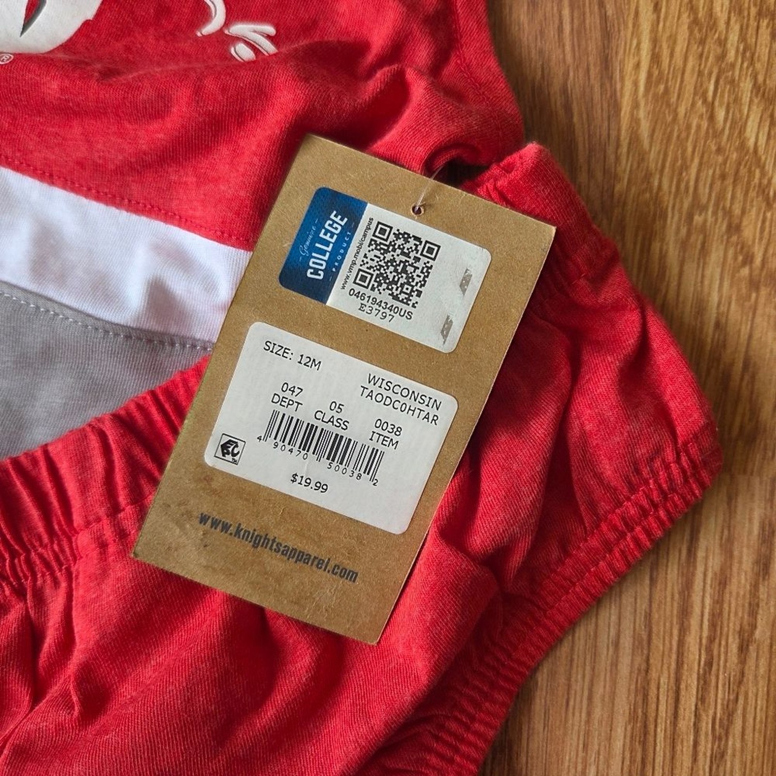NCAA Wisconsin Badgers Baby Dress 12M Cheerleading NWT Collegiate Football