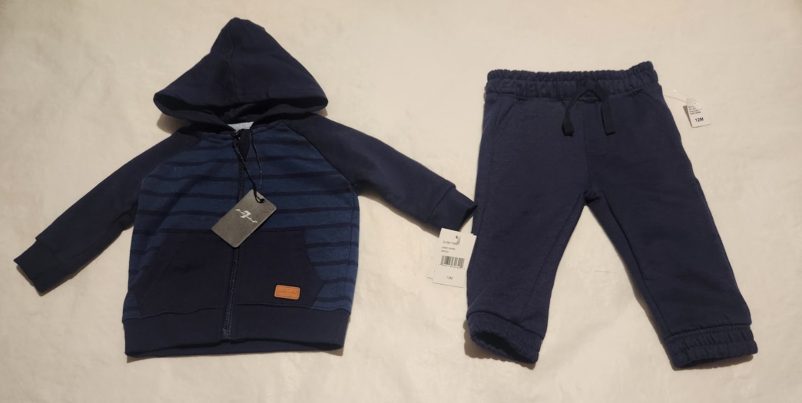 NWT 7 For All Mankind Hoodie Sweatpants Outfit 2PC Set 12 Months Baby Boy