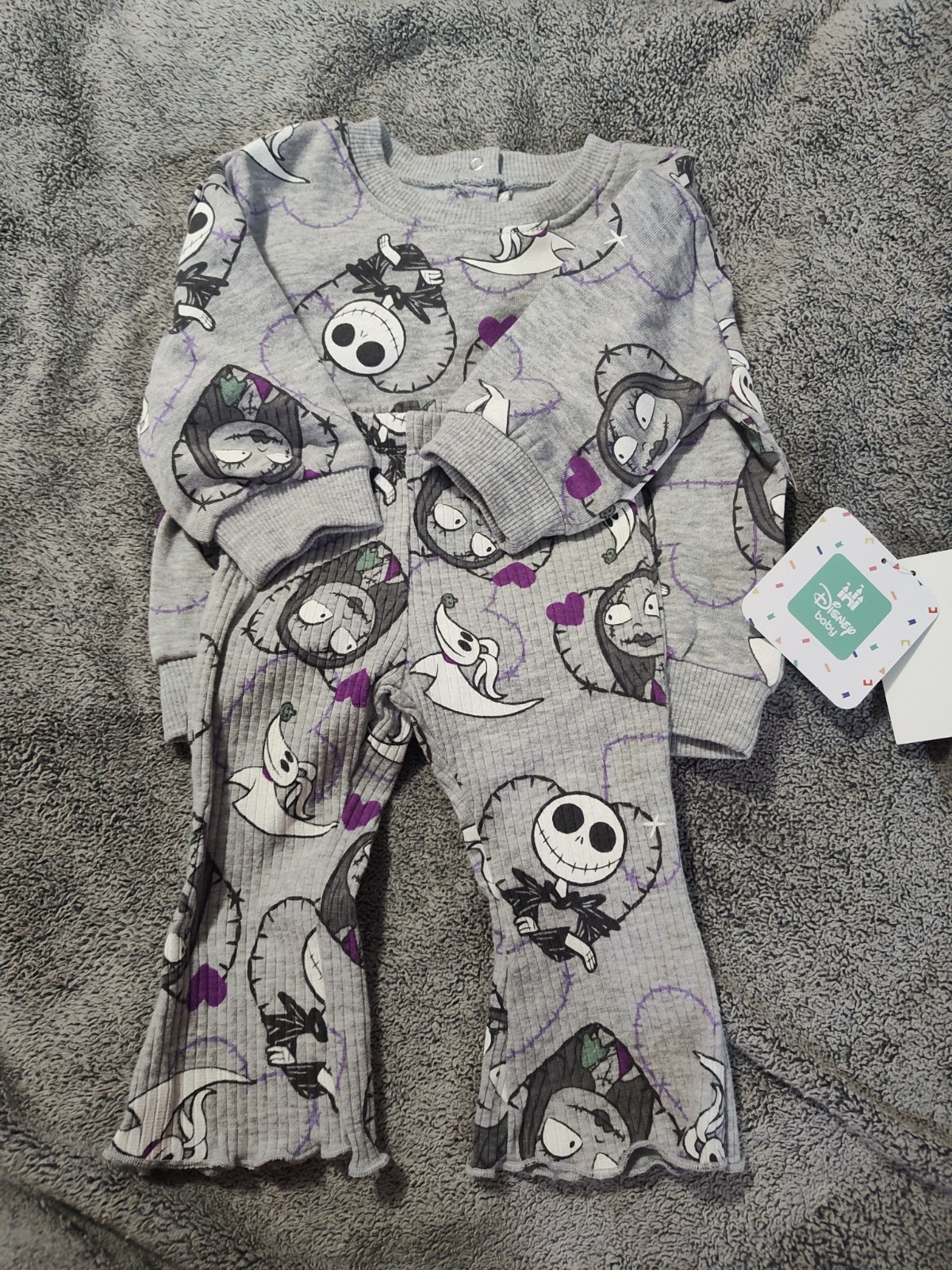 NWT DISNEY Nightmare Before Christmas Sweatshirt & Legging Baby GIRL 3-6 Months