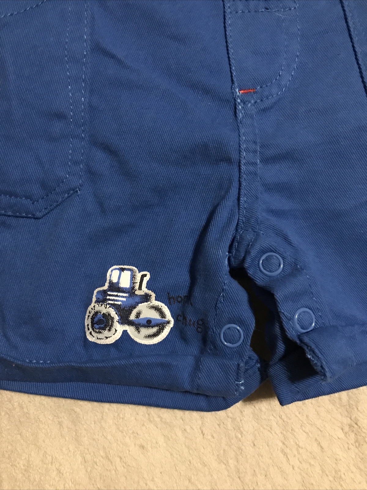 Nannette Kids, Boys Short Overalls With Shirt, Truck Trails