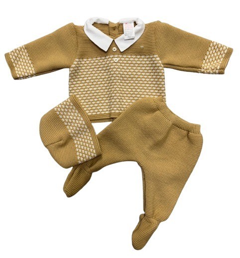 NEWBORN BABY GIRLS/BOYS SPANISH KNITTED OUTFIT GIFT BOX SET 0-3 MONTH