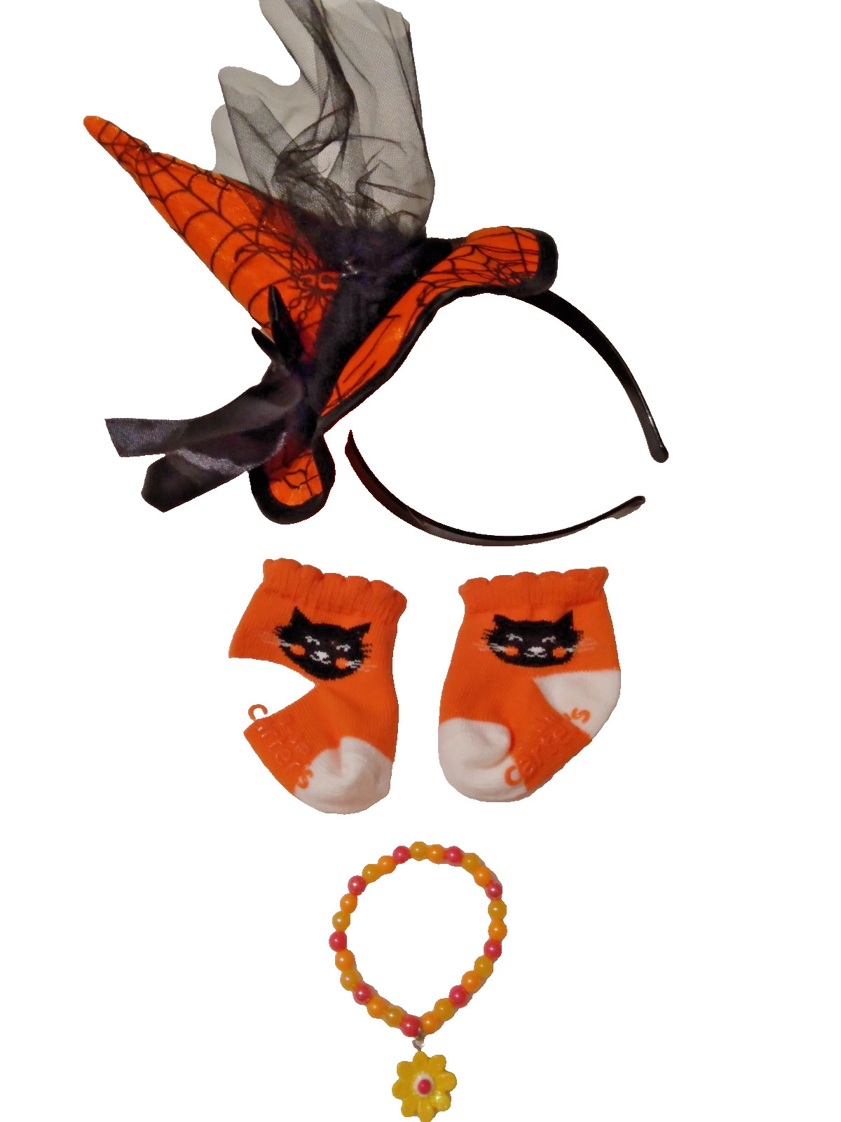 6pc🎃NEW Bonnie Baby 0–3M Halloween Dress, Leggings Outfit Appliqued Embroidered