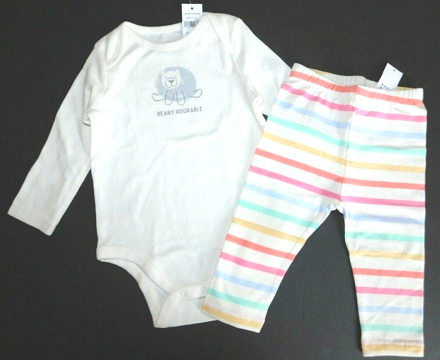 Gap Baby Girl Outfit Bodysuit Leggings SIZES 0-3M, 6-12M Beary Adorable NEW