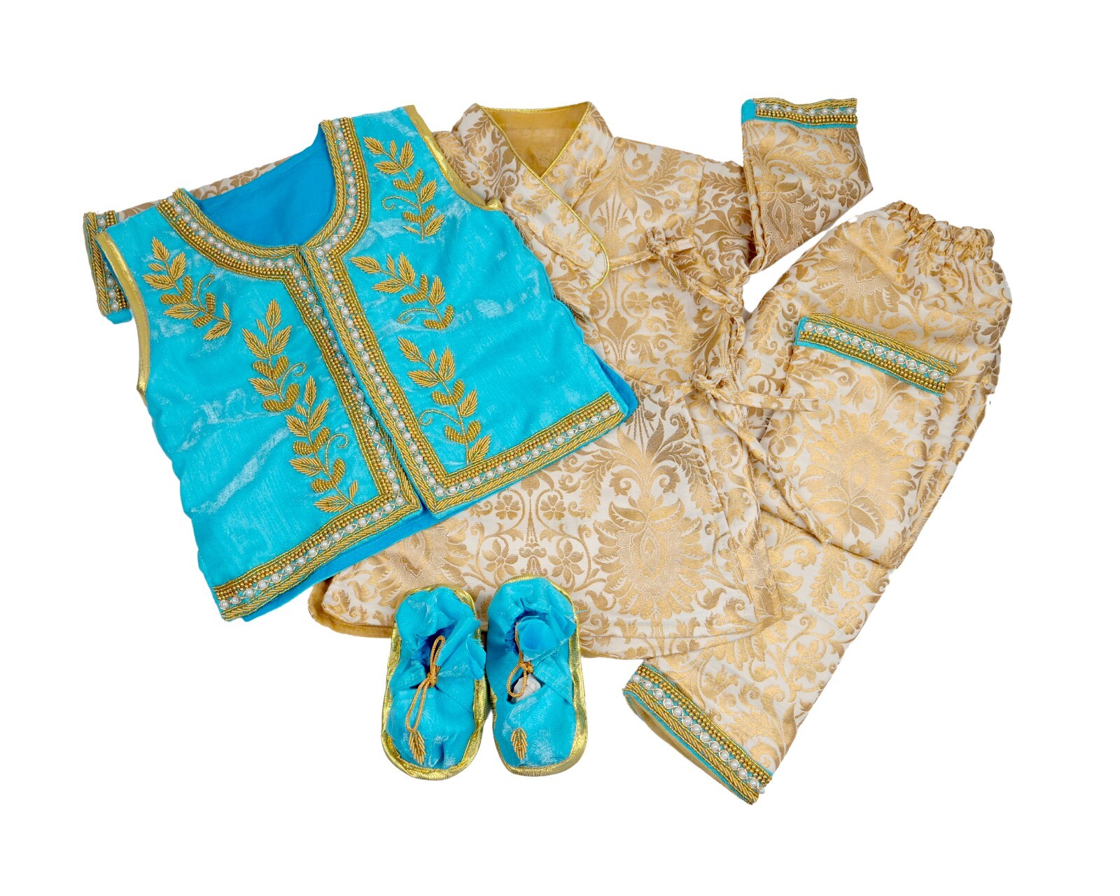 Pasni Dress Baby Boy/Nepali baby Weaning Outfits Sky blue Rice feeding sets
