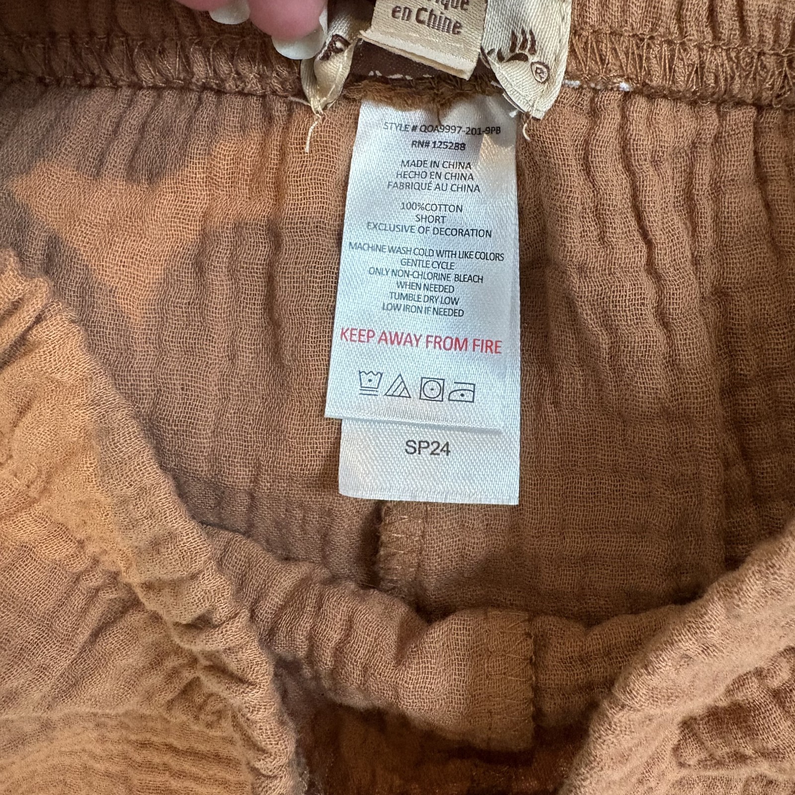 Bearpaw Kids 3 Piece Outfit Set 4T Muslin Tank Shorts Hat Bear Patch Toddler