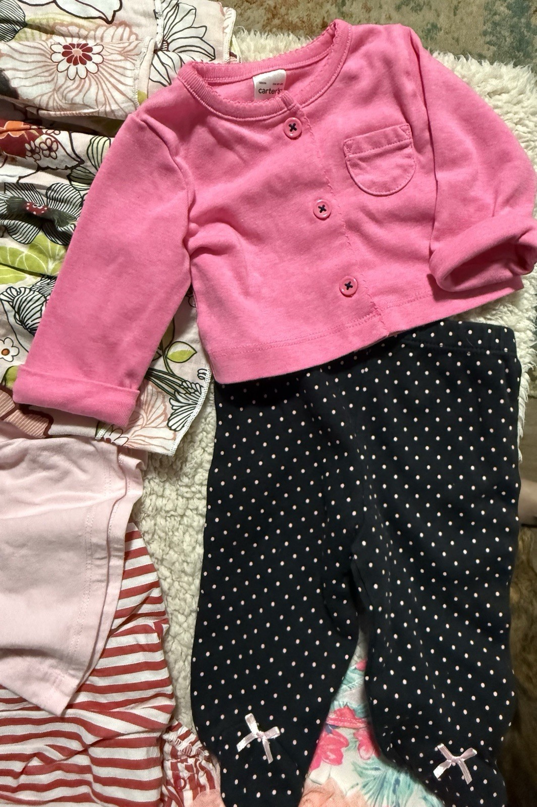 Baby Girl Clothes Lot Of 12 Items Dresses Pants And Tops Name Brands 3-6 Months