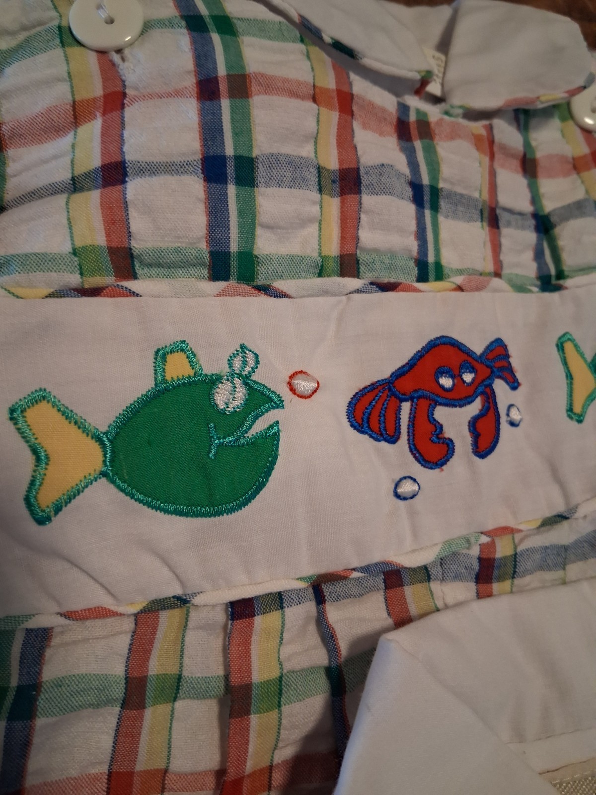 2 RARE VTG 90s Hush Puppies Pups 2 Piece Clothing Sets Colorful Fish/Airplane