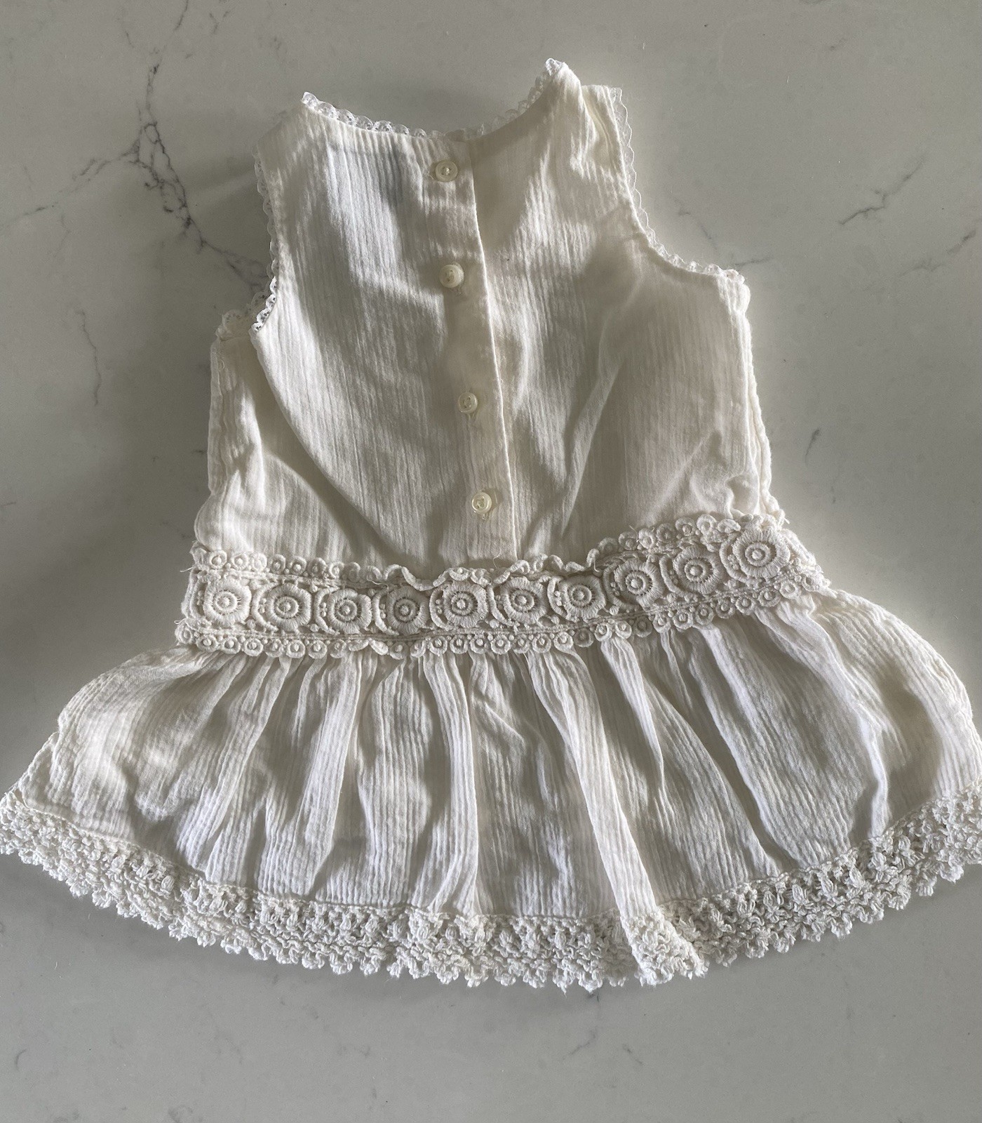 Lot of 2 pcs : Ivory Girls Baby Gap Dress 3-6M, Sunflower Dress/Cardigan 12M