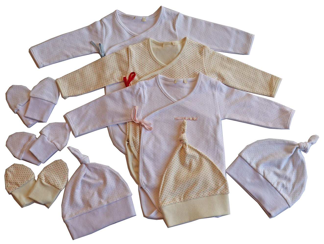 Newborn Baby Boy Girl Clothes Jumpsuit Romper Bodysuit LongSleeve Hat MittensSet