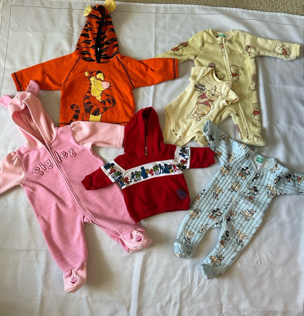 Disney Baby & Sesame Street 6-Piece Cartoon Romper Bodysuit Hoodie Set
