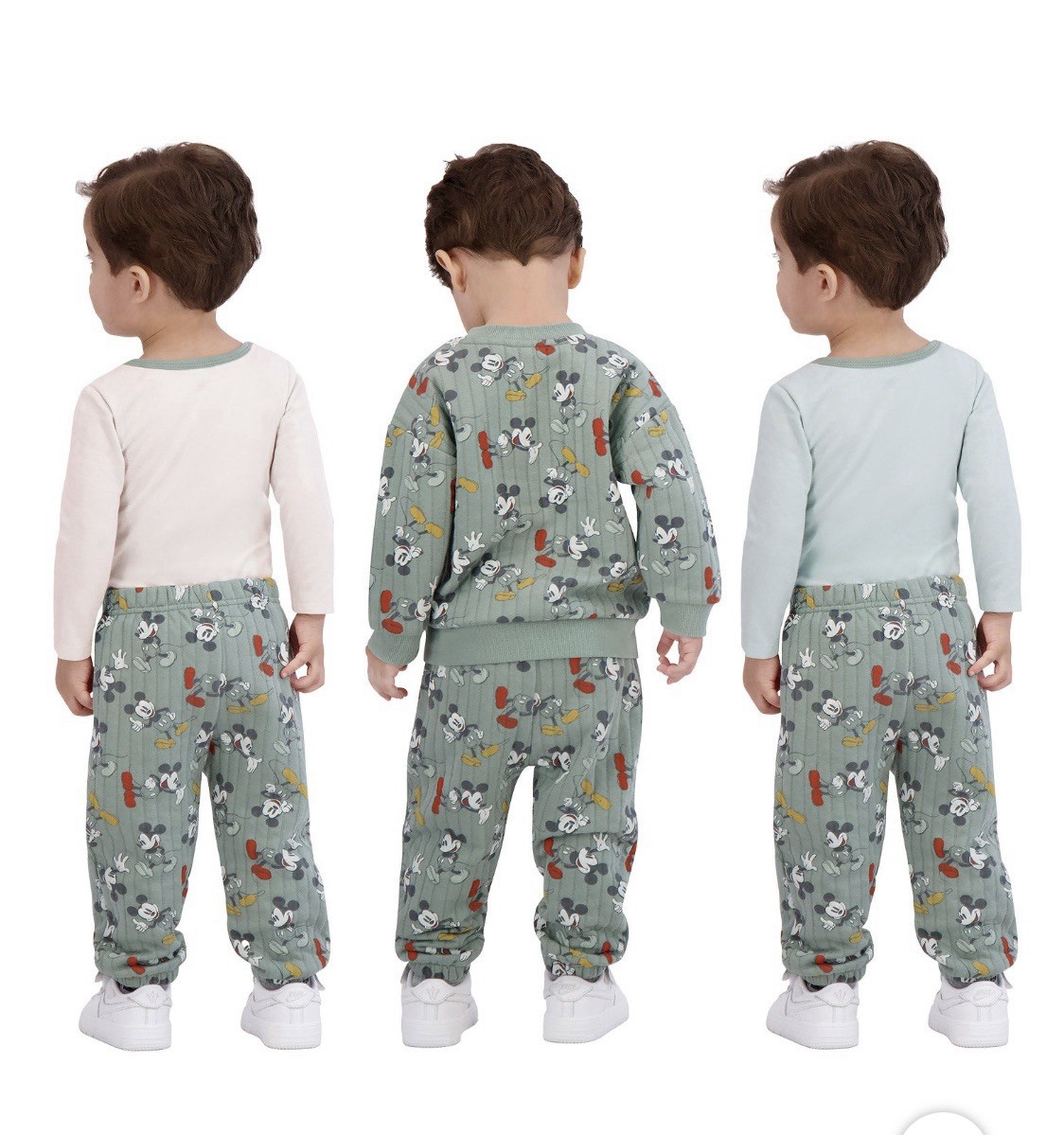 Disney Baby Mickey Mouse 4 Piece 6 Month Ribbed Outfit Set NWT