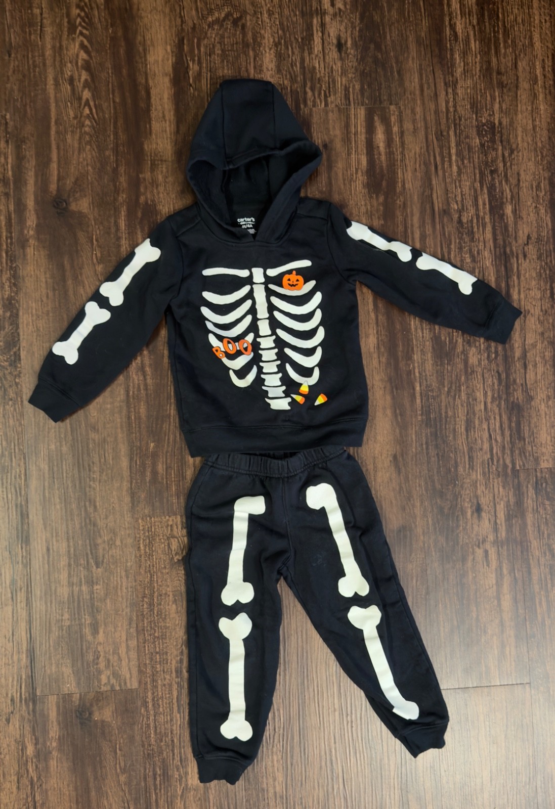 Carters 4T Skeleton Sweatshirt and Sweatpants