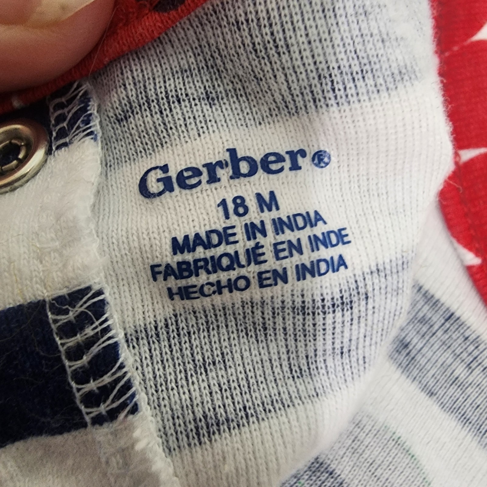 Gerber Baby 3 Piece Outfit Set 18 M Multicolor Cherry Floral Striped #2236