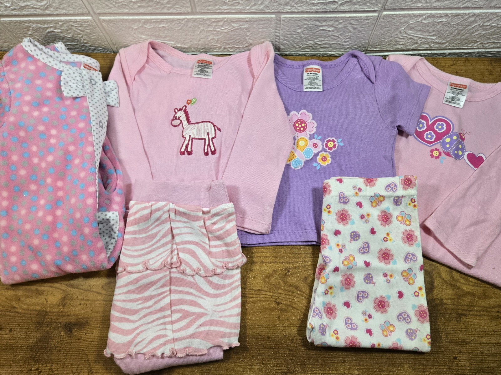 Infant 3/6 mo Fisher-Price Clothing Lot, 3 Outfits, New