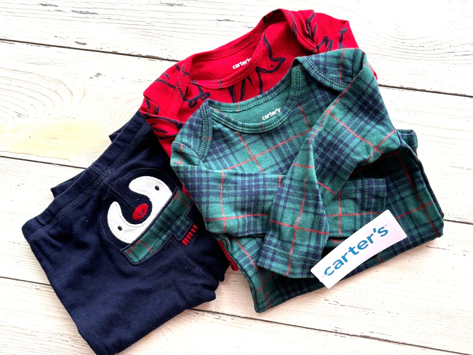 Boys Carter’s Three Piece Set with Tag – Size 6 Mo.- 2 Jerseys, 1 Pull-up Pants