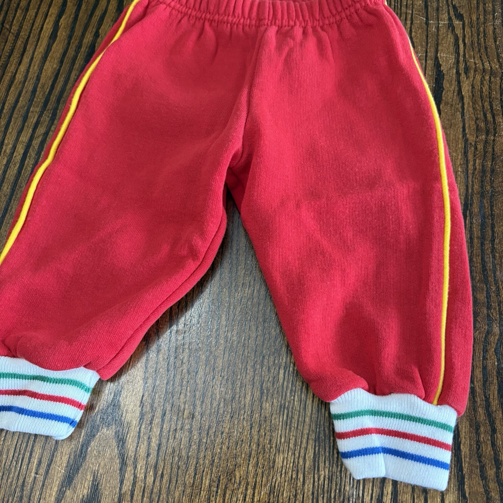 Vintage Joggles Two Piece Track Suit Size 6-9 Months Marching Band Red 80s 90s