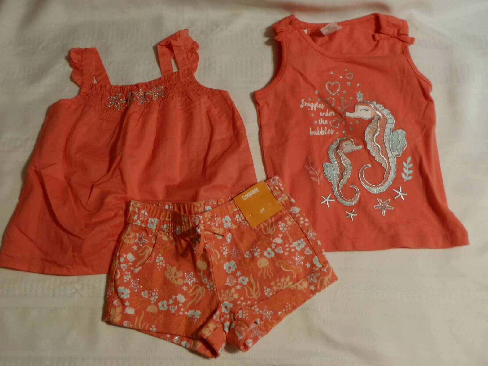 Gymboree Mermaid Cove 3T Shorts Shirt Outlet Tank Top Outfit NWT