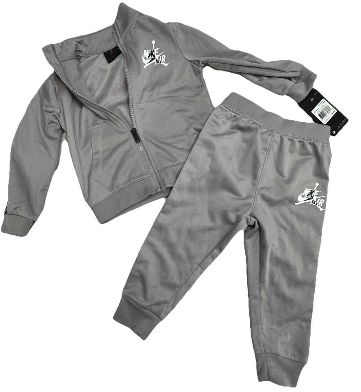 Nike Kids Baby 24 Months Logo Jacket Pants Track Set Light Smoke Grey Toddler