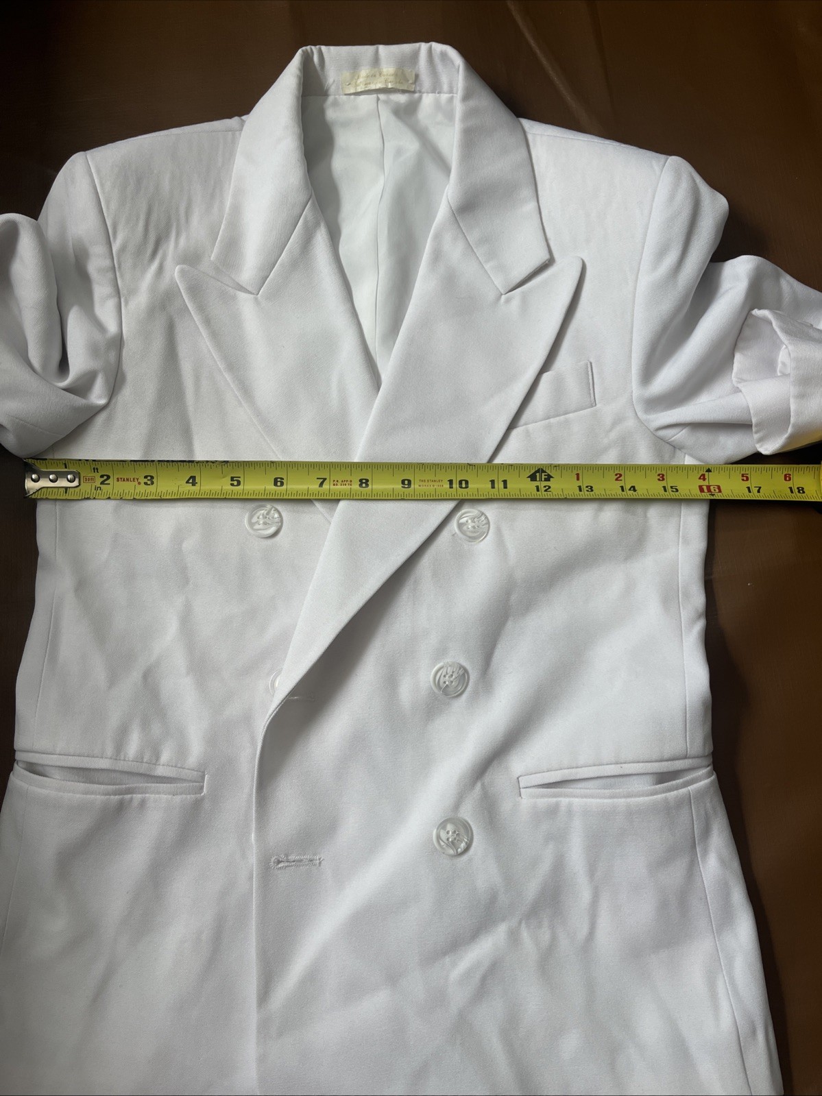 Vintage Perry Ellis 2 Pieces white kids Suit size 11/25 1/2 wedding, party