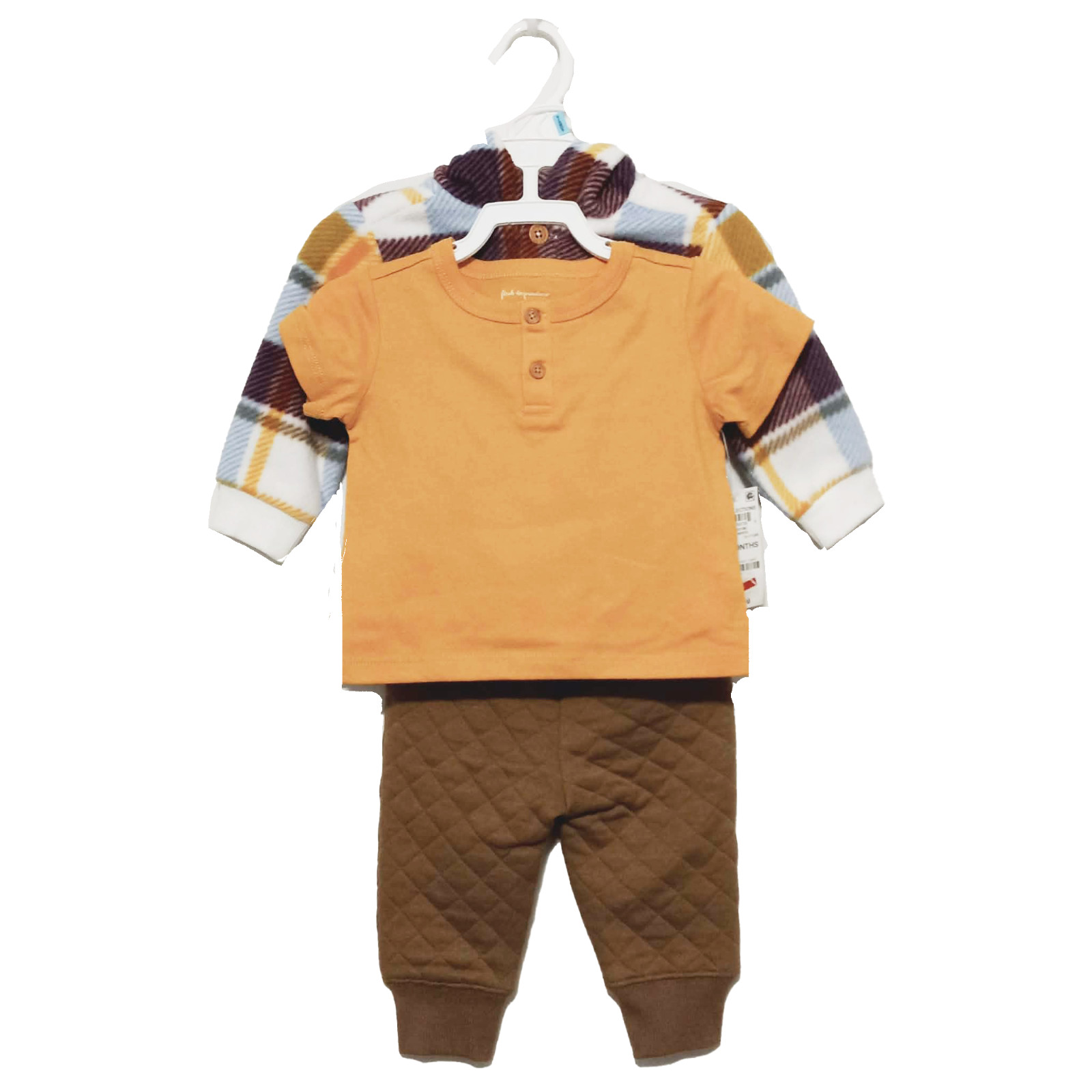 NWT First Impressions Baby Boys 3 Piece Pants 3-6 Months Top Hooded Jacket